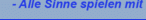 - Alle Sinne spielen mit