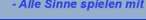 - Alle Sinne spielen mit